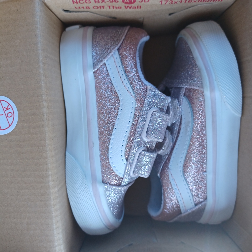 Vans Pink and White Sneakers
